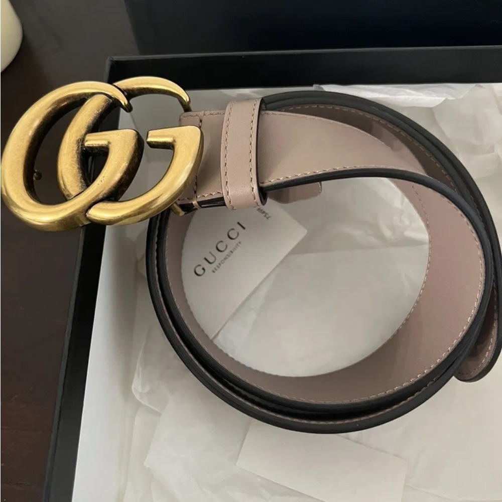 gucci belt dusty pink 75